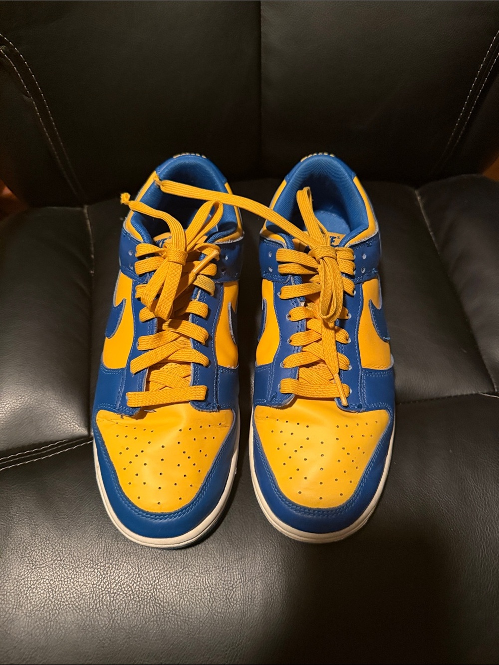 Blue and Yellow Low-Top Sneakers UCLA dunks
